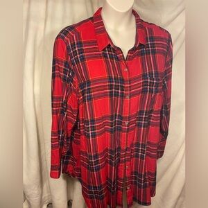 Old Navy women's plus 4X cotton flannel shirt.